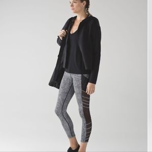 Lululemon Wild And Free Tight Fall Net White Black / Black